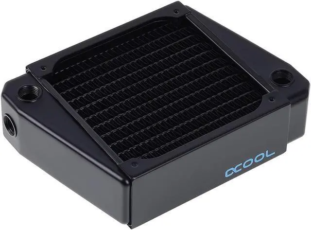 Alt view image 15 of 15 - Alphacool NexXxos XT45 Full Copper X-Flow Radiator 120, 120mm x 1, Single Fan, Black