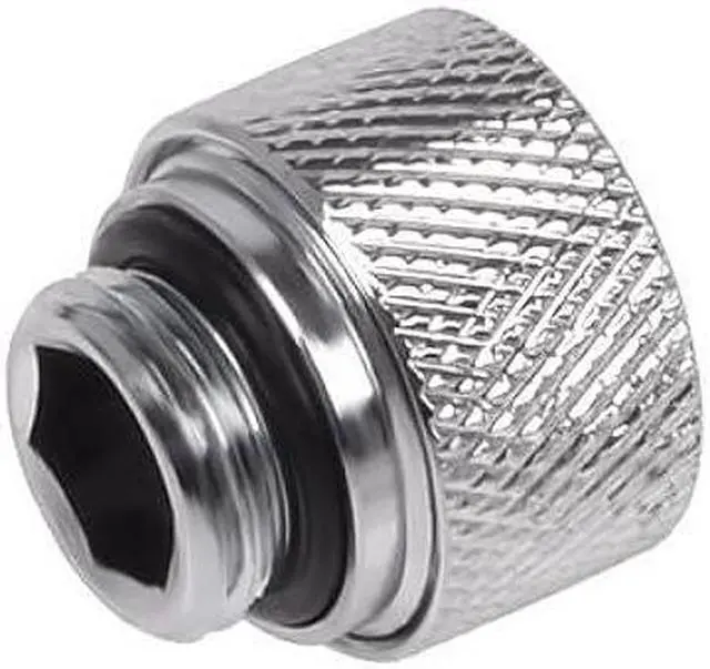 Alt view image 2 of 2 - Alphacool Eiszapfen 12mm HardTube Compression Fitting G1/4 - Knurled - Chrome (17283)