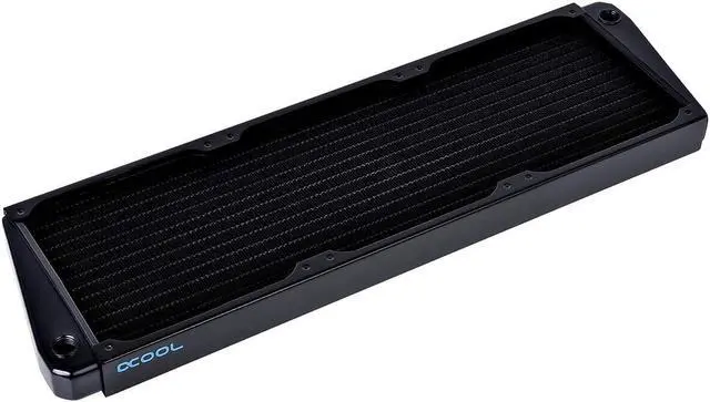 Alt view image 10 of 12 - Alphacool NexXxos ST30 Full Copper X-Flow Radiator 420, 140mm x 3, Triple Fan, Black