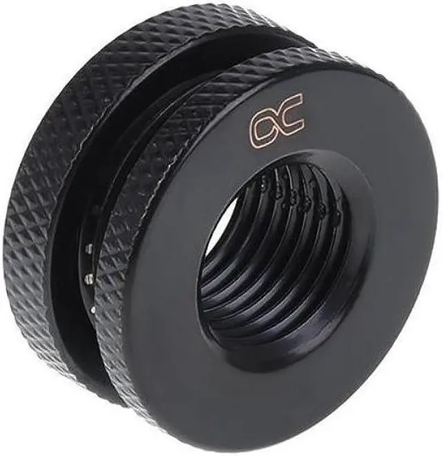 Alt view image 5 of 5 - Alphacool G1/4" Bulkhead Connector Fitting, Short Version, Deep Black
