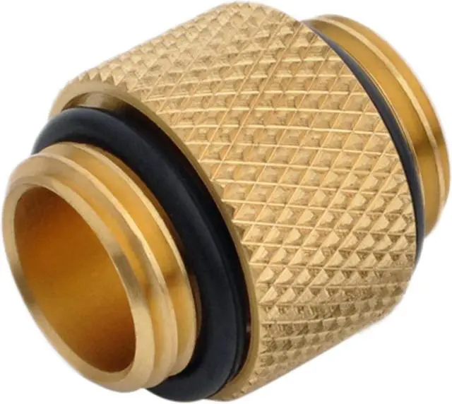 Alt view image 6 of 6 - Bitspower G1/4" 10mm Male to Male Fitting, True Brass