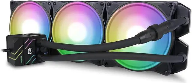 Alt view image 7 of 8 - Alphacool Eisbaer Pro Aurora 420 CPU AIO, All-in-one AIO Liquid CPU Cooler 420mm Radiator, Intel LGA1700/1200 and AMD AM5/ AM4/TR4  Support, Triple 140mm 4-pin PWM Fans