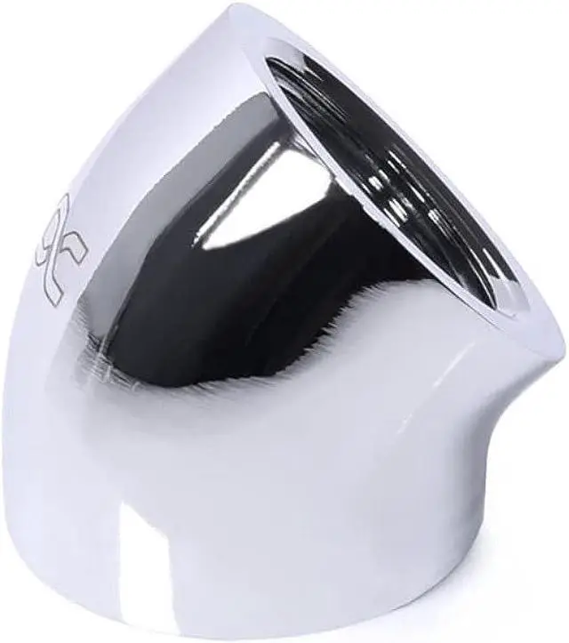 Alt view image 2 of 2 - Alphacool Eiszpafen L-connector 45 G1/4 IT to G1/4 IT - Chrome (17593)