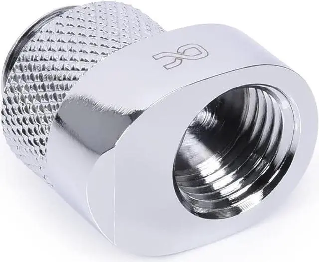 Alt view image 2 of 2 - Alphacool Eiszapfen 8mm Offset Fitting Rotatable G1/4 OT to G1/4 IT - Chrome (17603)