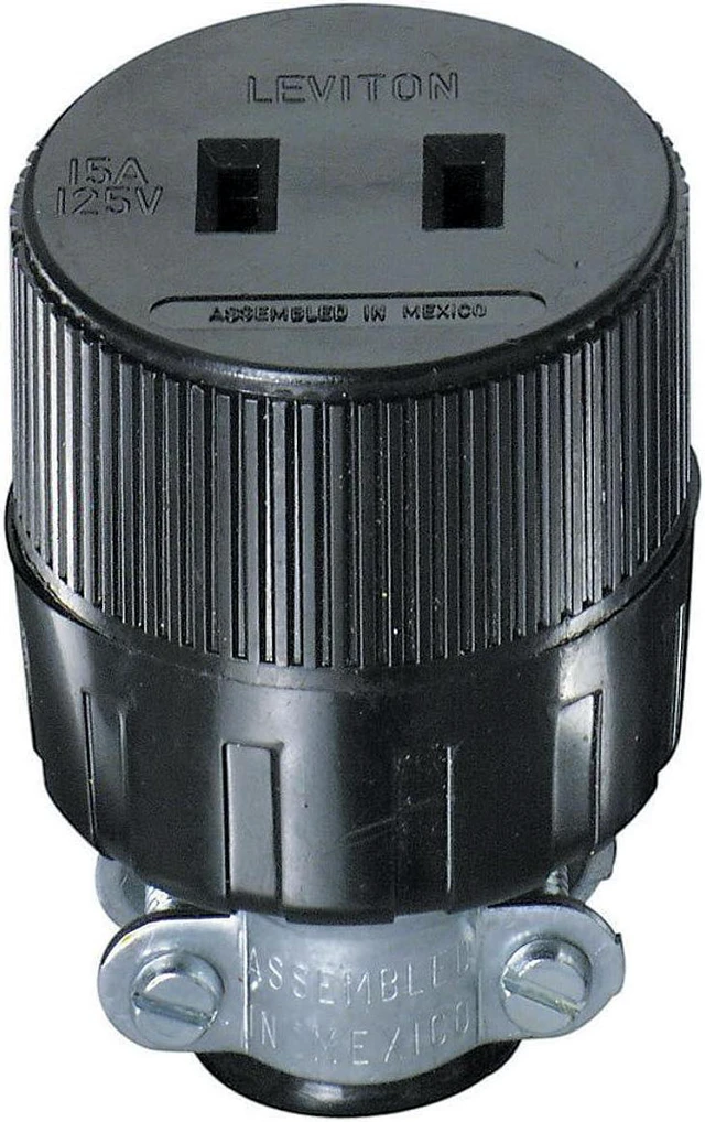 Alt view image 5 of 5 - Leviton Cord Clmp 15A Plg-Bl 1063-4491