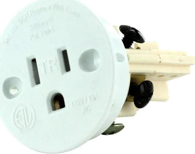 Alt view image 3 of 3 - Sillites Self Contained Receptacle - Tamper Resistant - Includes Cover Cap and Mounting Screws - White
