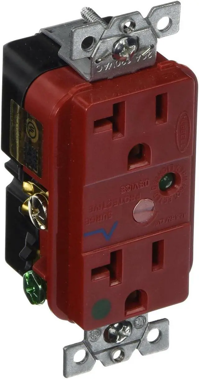 Alt view image 3 of 3 - HUBBELL WIRING DEVICE-KELLEMS HBL8362RSA Straight Blade Receptacle, 5-20R, 20