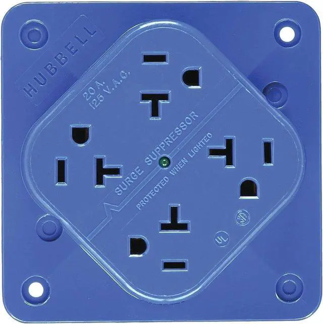 Alt view image 4 of 4 - HUBBELL WIRING DEVICE-KELLEMS HBL420S Receptacle, 20 A Amps, 125V AC, Surface