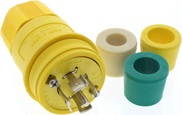 Main image of cooper wiring devices l2320pw plug wt 20a 347/600v 3ph 4p5w h/l yl