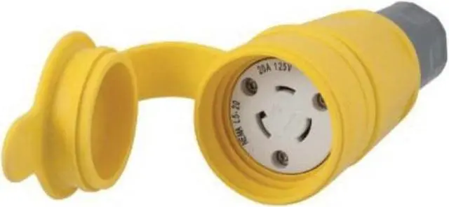 Alt view image 3 of 3 - HUBBELL WIRING DEVICE-KELLEMS HBL27W47 Watertight Locking Connector, L5-20R, 20