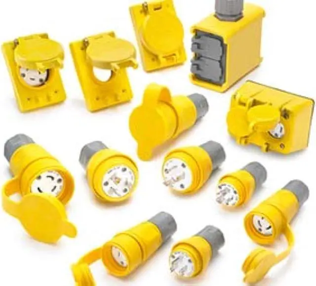 Alt view image 4 of 4 - HUBBELL WIRING DEVICE-KELLEMS HBL28W77 Watertight Locking Plug, L17-30P, 30 A,