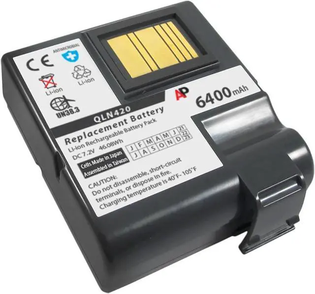 Alt view image 4 of 4 - Replacement Battery for the Zebra QLn420 Printer. 5000mAh