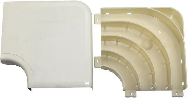 Alt view image 3 of 3 - Wiremold 5411FO 2" Radiused Full Capacity Fiber Ready Flat Elbow Connector, Ivory, 7-25/32" L