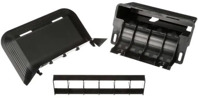 Main image of panduit - afr4wtrbl - panduit above floor raceway wall transition fitting, black - black - 1
