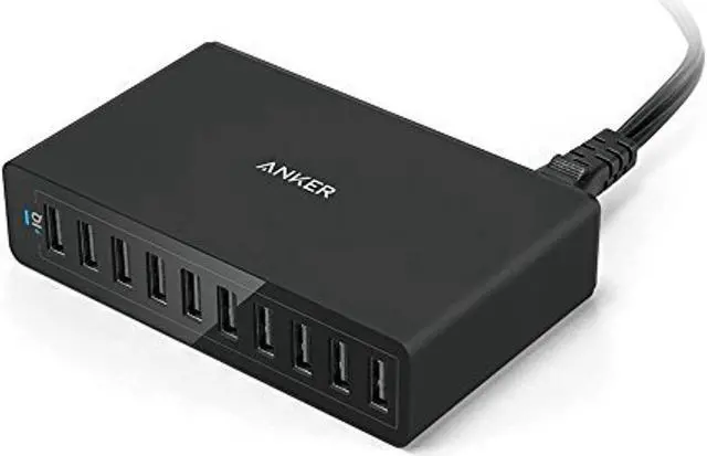Alt view image 3 of 5 - Anker PowerPort 10 (60W 10-Port USB Charging Hub) for iPhone 6 / 6 Plus, iPad Air 2 / mini 3, Galaxy S6 / S6 Edge and More