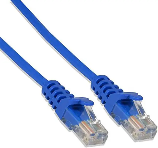 Main image of 2ft Cat5e Cable Ethernet Lan Network RJ45 Patch Cord Internet Blue (50 Pack)