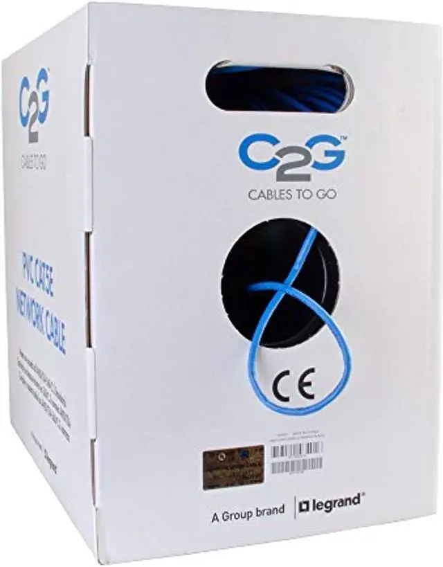 Alt view image 9 of 17 - C2G 43401 Cat5E Bulk Unshielded (Utp) Network Cable With Stranded Conductors - In-Wall Cm-Rated - Bulk Cable - 1000 Ft - Utp - Cat 5E - Stranded - Blue