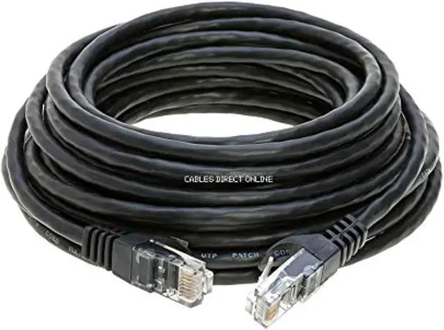 Alt view image 2 of 4 - Cables Direct Online Cat6 200FT Ethernet Cable  High-Speed RJ45 Networking for Xbox, PC, PS4, Modem, Router  Black