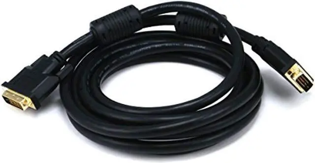 Alt view image 3 of 9 - Monoprice 10ft 28AWG CL2 Dual Link DVI-D Cable - Black