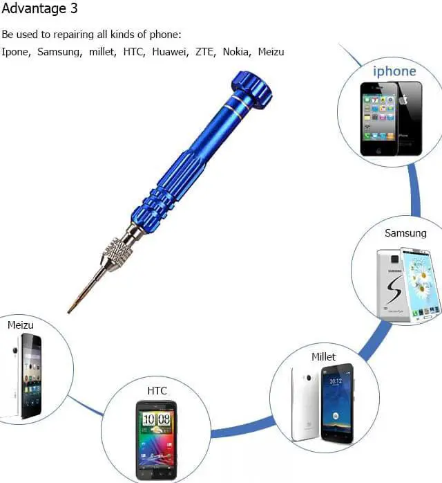 Alt view image 5 of 6 - ELECALL 6 In 1 Screwdriver Sets Multi-function Repair Tools Digital Computer Mobile Phone Repair Torx Phillips Slotted