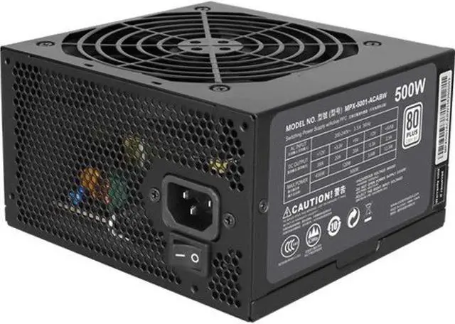 Alt view image 9 of 13 - Cooler Master MPX-5001-ACAAW-BS Masterwatt Lite 500W with 80 Plus Certified Power Supply with Full Protections
