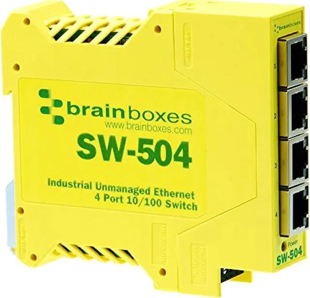 Alt view image 2 of 4 - Brainboxes Switch - 4 ports - DIN rail mountable (SW-504)