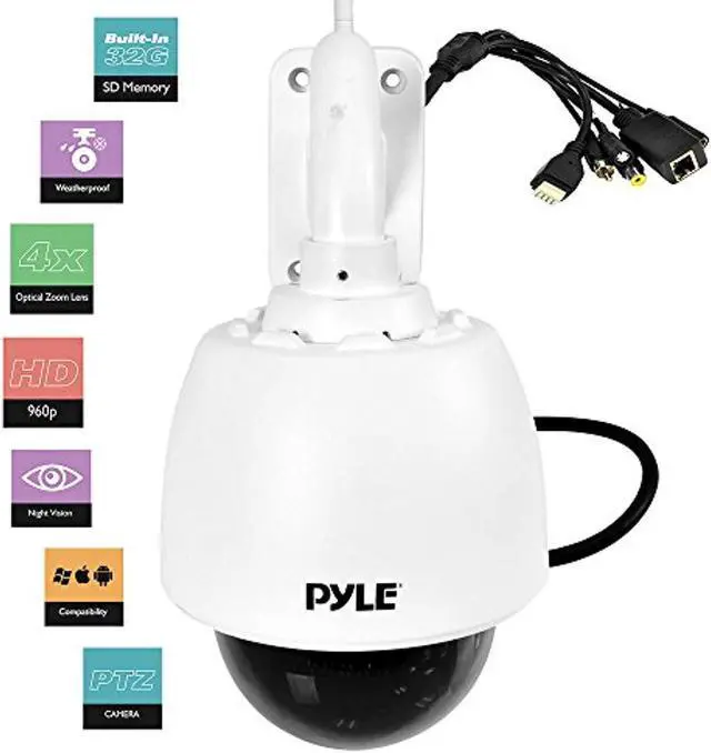 Main image of outdoor ip camera optical zoom - hd 960p w/ 32g sd storage - weatherproof wireless wifi home security surveillance onvif h.264