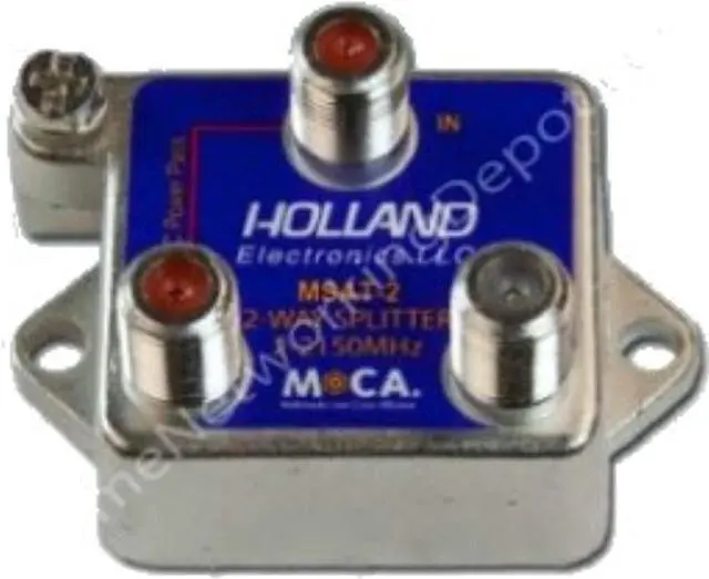Alt view image 2 of 7 - Splitter, 2-Way, MoCa enabling, 2-2150Mhz, DirecTV Approved