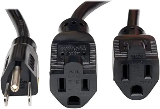Alt view image 5 of 5 - Tripp Lite Power Extension Cord Y Splitter Cable 13A, 16AWG (NEMA 5-15P to 2x NEMA 5-15R) 18-in.(P024-18N-13A-2R)
