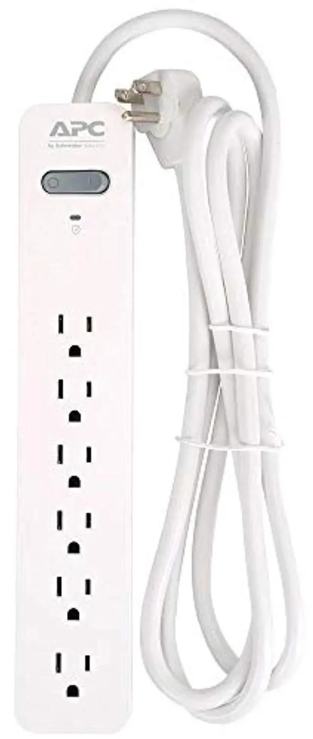 Main image of apc surgearrest 6-outlet surge protector w/ 6 ft. cord (white)