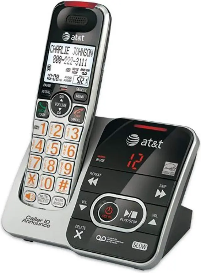 Alt view image 2 of 3 - AT&T CRL32102 dect_6.0 1-Handset Landline Telephone