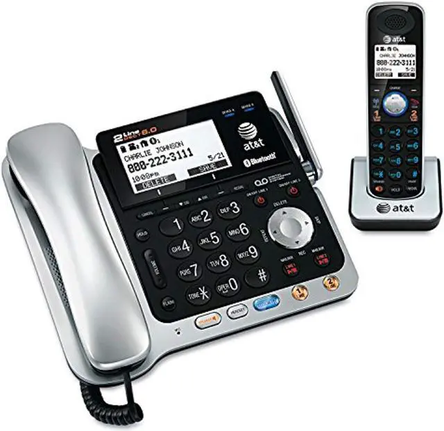 Main image of at&t tl86109 tl86109 two-line dect 6.0 phone system with bluetooth