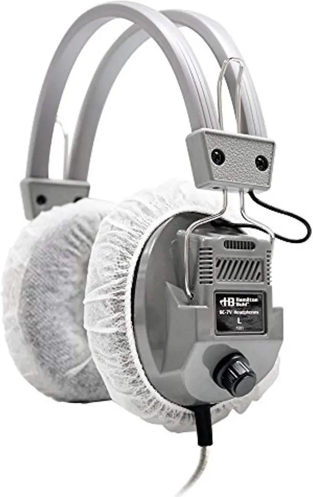 Alt view image 8 of 9 - Hamilton Buhl HygenX Sanitary Headphone Covers for Over-Ear Headsets, 50 Pair