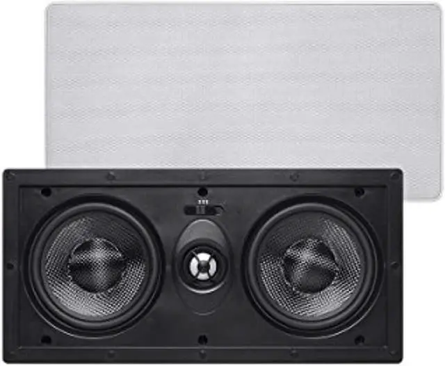 Alt view image 8 of 13 - Monoprice 2-Way Carbon Fiber In-Wall Center Channel Speaker - Dual 5.25 Inch (Single) - Alpha Series
