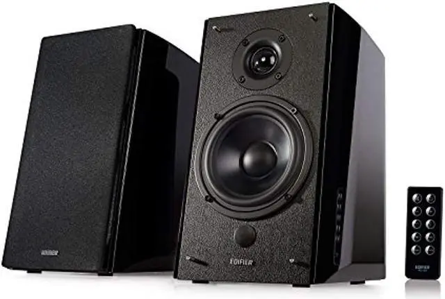 Alt view image 9 of 18 - Edifier R2000DB Powered Bluetooth Bookshelf Speakers - Near-Field Studio Monitors - Optical Input - 5 inch Subwoofer - 120 Watts RMS - Black