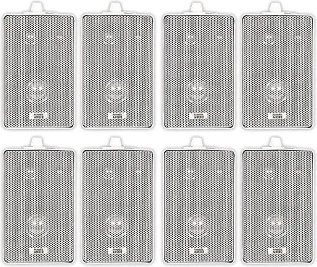 Alt view image 9 of 10 - Acoustic Audio 251W Indoor Outdoor 3 Way Speakers 1600 Watt White 4 Pair Pack 251W-4Pr