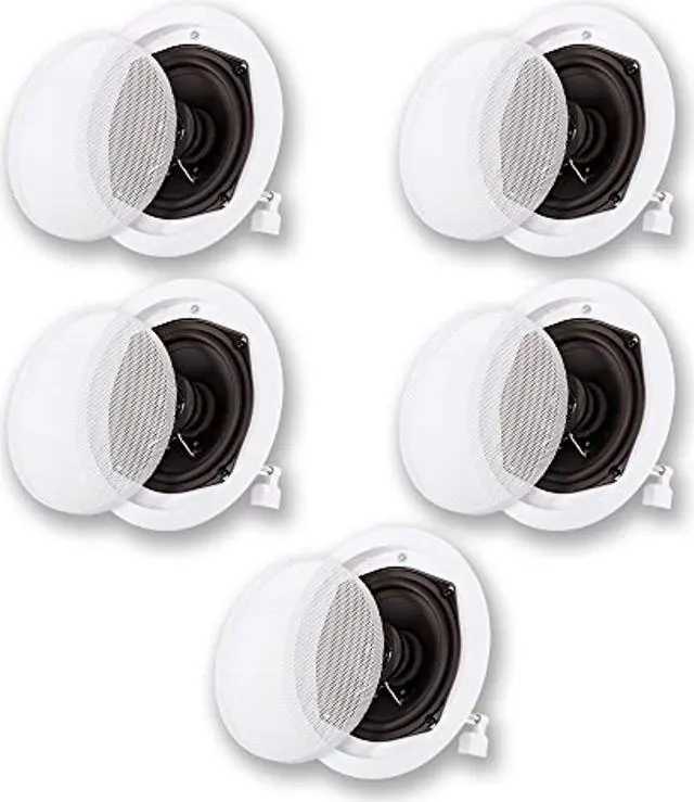 Main image of Acoustic Audio R191 In Ceiling / In Wall 5 Speaker Set 2 Way Home Theater Flush Mount