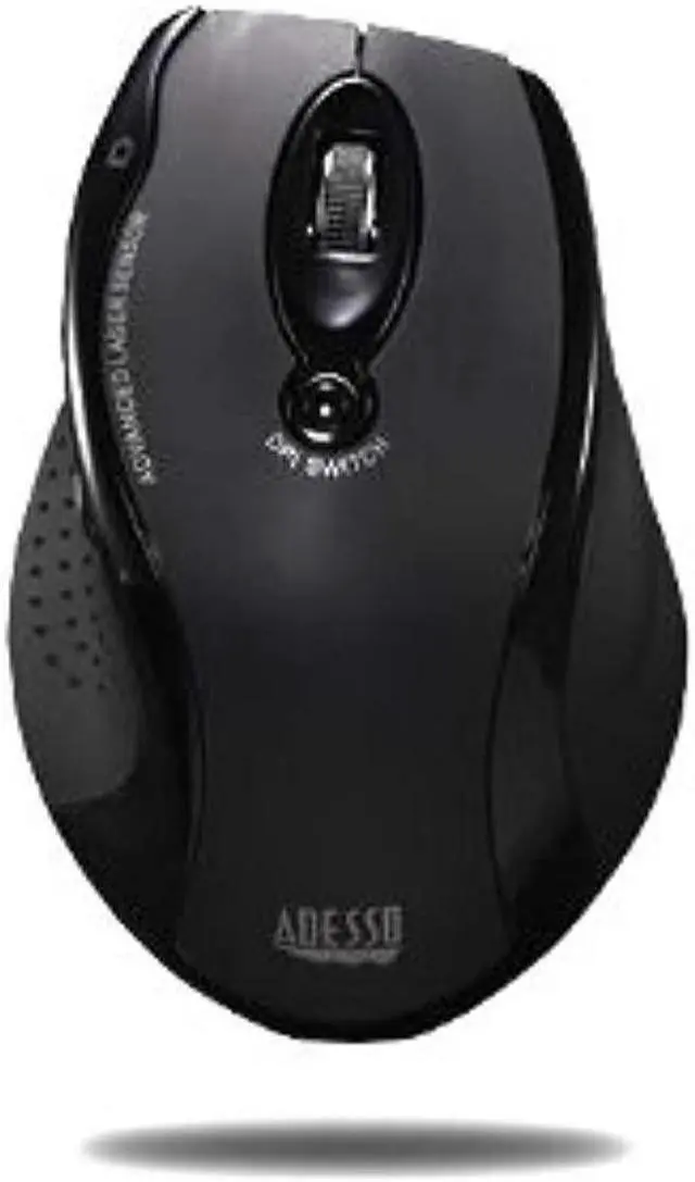Alt view image 2 of 14 - Adesso Wireless Ergonomic RF Laser Mouse (iMouseG25)