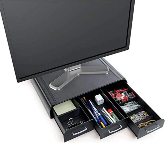 Main image of mind reader pc, laptop, imac monitor stand and desk organizer, black