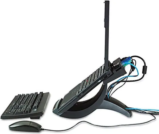 Main image of ear vertical notebook computer riser, cable management, 9 x 3-3/4 x 9-1/2, black
