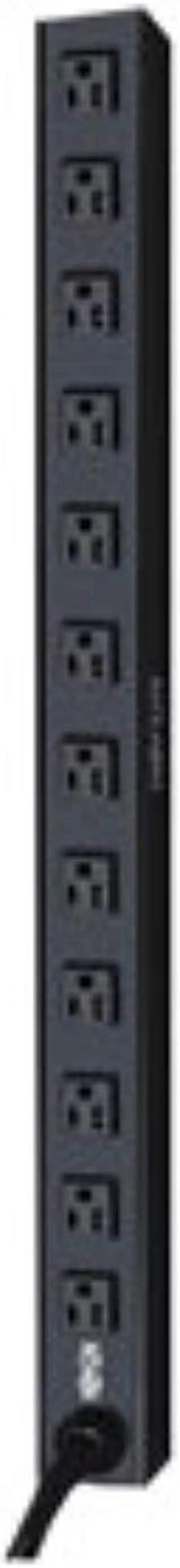 Main image of tripp lite basic pdu, 1.44kw single-phase, 120v, 14 outlets (5-15r), nema 5-15p input, 15 ft. cord, 0u vertical rack-mount powe