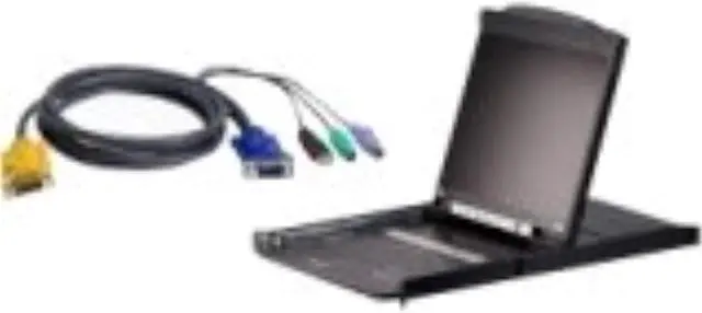 Alt view image 2 of 7 - Aten Cl5808nckit Dual Rail Rackmount Lcd - 8 Computer(s) -