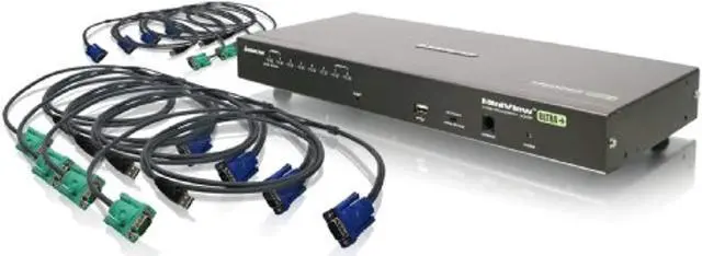 Main image of iogear 8-port usb ps/2 combo vga kvmp switch with usb kvm cables, gcs1808kitu