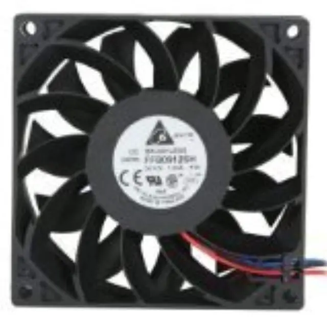 Main image of delta electronics ffb0912sh 92x92x25mm cooling fan, 90.02 cfm, 4100 rpm, 50 dba, 0.69 amp., 12vdc, 3pin tac connector