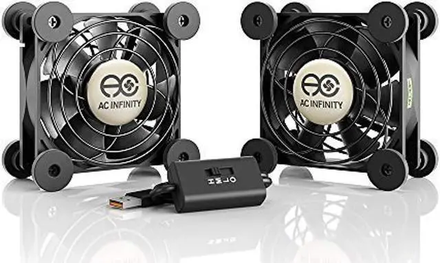 Alt view image 7 of 20 - AC Infinity MULTIFAN S5, Quiet Dual 80mm USB Fan for Receiver DVR Playstation Xbox Computer Cabinet Cooling