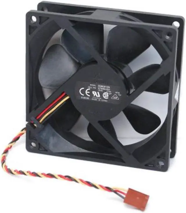 Main image of genuine delta electronics dsb0912m 3pin 12v .19a rear case cooling fan 92mm x 92mm x 25mm
