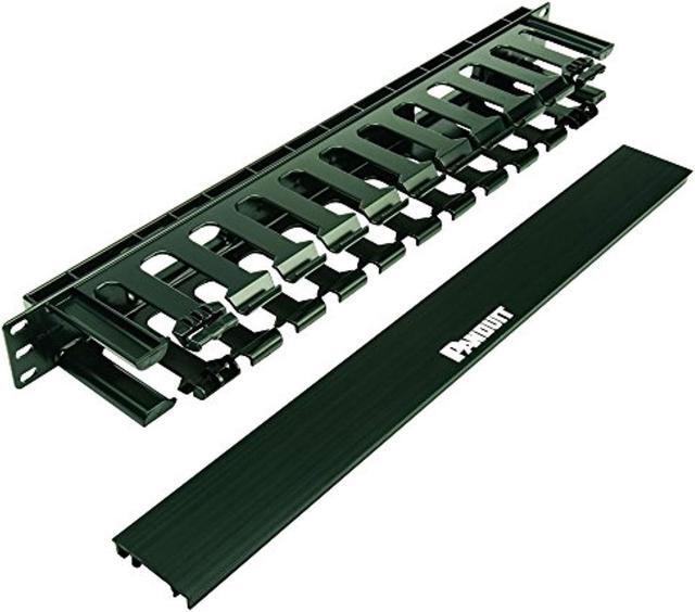 Alt view image 2 of 7 - Panduit WMPFSE Horizontal Cable Manager, Black, 1 RU, Black