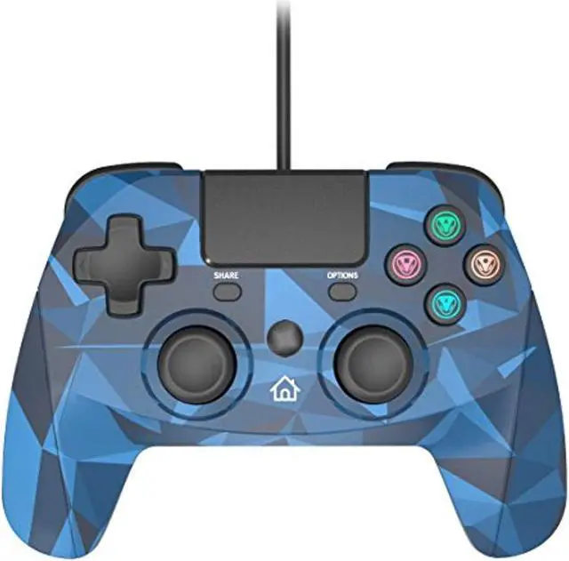 Alt view image 9 of 9 - Snakebyte Gamepad for Playstation 4 - Wired PS4 Controller with 3m Cable - Blue Camo