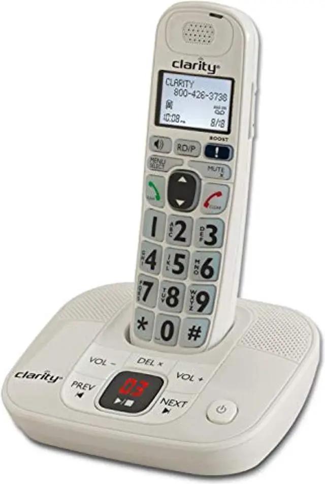 Alt view image 3 of 5 - Clarity 53714.000 D714 Moderate Hearing Loss Cordless Amplified Phone with DECT 6.0 Technology