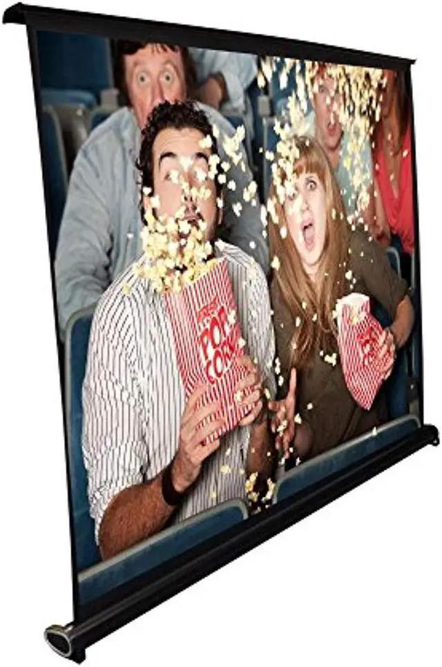 Alt view image 2 of 3 - upgraded 2018 portable projector screen  mobile projection screen stand, lightweight carry & durable easy pull out system for schools meeting conference indoor outdoor use, 40 inch by pyle prjtp46